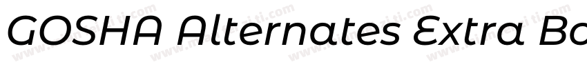 GOSHA Alternates Extra Bold Italic字体转换